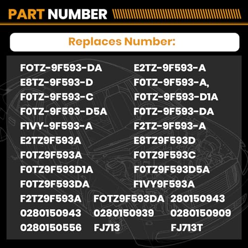 Fuel Injectors 0280150943 Compatible with Ford Lincoln 4.6L 5.0L 5.4L 5.8L - size: 0280150943 8P