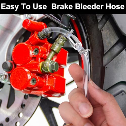 Brake Bleeder Kit - One Way Check Valve Tube Bleeding Tool Kit for Car Motorcycle Clutch, Brake Fluid Flush Kit, Hydraulic System Bleeding for Car Motorbike Clutch