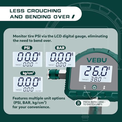 4 Tire Inflation System, Auto Shut Off 4 Way Tire Inflation & Deflation Hose Kit with Preset Memory & Digital Display,Works with Your Air Compressor for Trucks, SUVs, RVs - style: Tire Deflation Inflation Controller+Hose