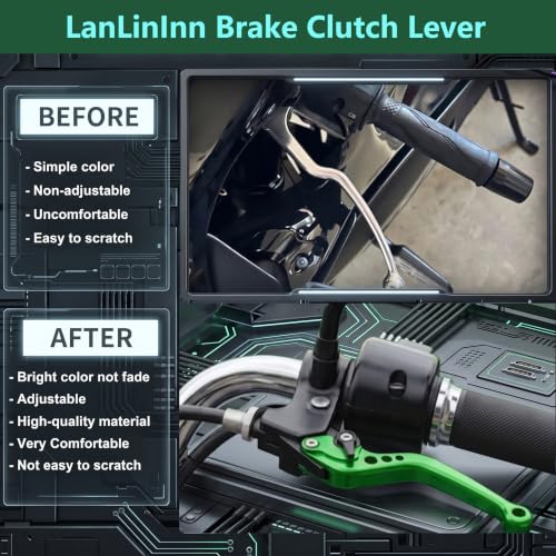 Motorcycle Brake and Clutch Levers Fit For ZX-6R ZX636 2019-2024 2025 2026 - color: Green