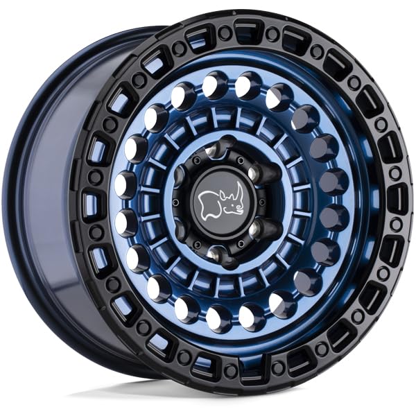 Black Rhino Hard Alloys BRSTN 20X9.5 5X5.0 CBLT-BLU-BLKLP -18MM - 2095STN-85127U71 - color: COBALT BLUE W/ BLACK RING, size: 20X9.5, 5X5.0, 4.54, -18mm