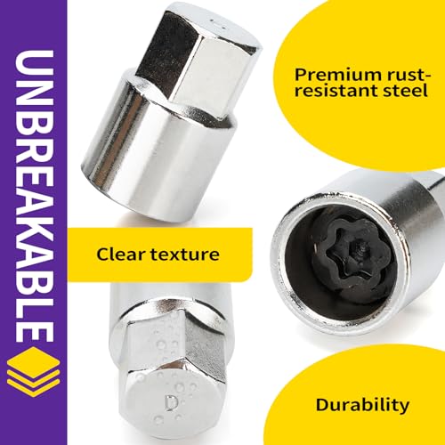 Upgrade D-Wheel Lug Nut Removal Tool, Professional Locking Lug Nuts Key