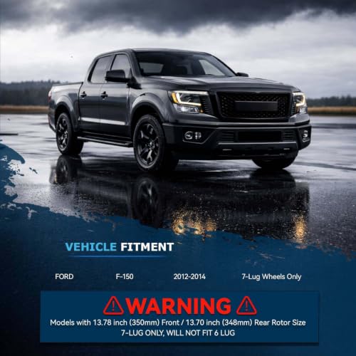 Detroit Axle - 10pc Brake Kit for 2012 2013 2014 Ford F-150 - size: 10PR53091/KIT