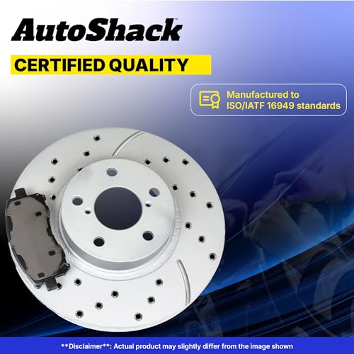 AutoShack Front & Rear Coated Rotors & Ceramic Pads for Chevy Malibu 2012 - style: TurborGuard & Pad