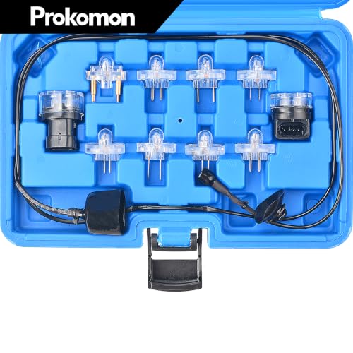 11 Pieces Noid Light Test Kit; Fuel Injector Noid Light Tester Kit with 8 Noids for Most Cars