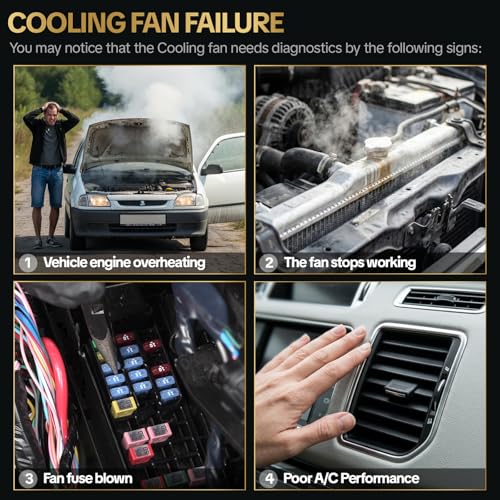 620-654 Engine Radiator Cooling Fan Assembly for 2007-2013 Chevy Avalanche Silverado Suburban Escalade Tahoe Sierra Yukon Silverado 620654 15780788