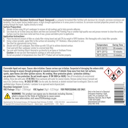 Eastwood Contour® Aluminum Reinforced Repair Compound Body Filler