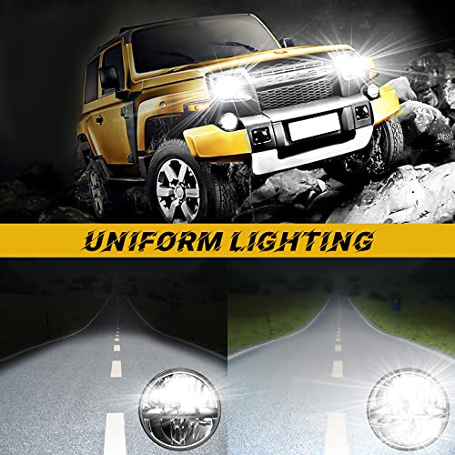 WHDZ 7 Inch Round Led Headlight for Wrangler Cj Jk Tj Motorcycle Offroad Vehicles