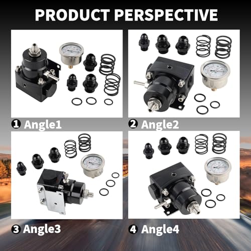 EFI Fuel Pressure Regulator Kit 3-70PSI With Gauge Compatible With AN8