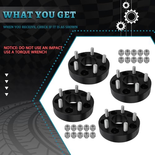 IRONTEK 5x120mm Wheel Spacers Compatible for Tesla Model S/X; for Honda Civic Type R, Odyssey, Passport, Pilot; for Acura RL, RLX, TL, TLX,Forged 1.5 inch Thread Pitch M14x1.5 Hub Bore 64.1mm 4PCS - size: 5x5-1.5in-4PCS