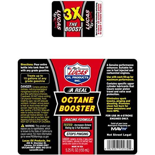 Lucas Oil 10930 Octane Booster - 5.25 Ounce - size: 5.25 Ounces