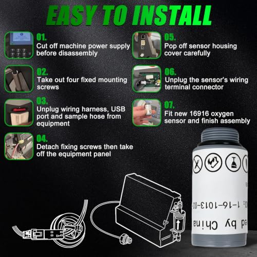 16916 Oxygen Sensor Kit 3IN1 for Robinair R1234yf Refrigerant Identifier