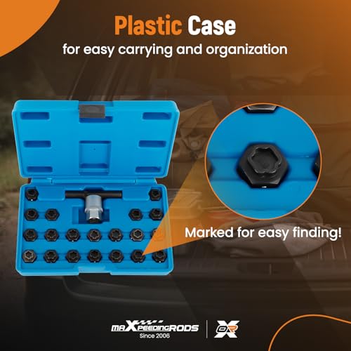 maXpeedingrods 22Pcs Wheel Locking Nut Key Kit Fit for BMW