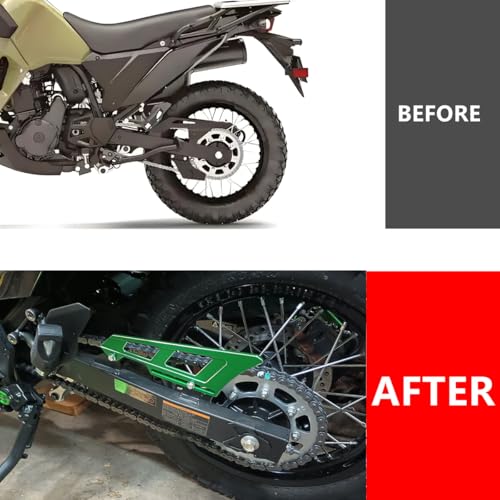 Rear Chain Guard Cover Compatible with KLR 650 ADV Adventure KLR650 2022-2026, XR250L XR650L CRF450RL CRF450L CRF300L CRF250L /Rally,DR650 DRZ400SM DRZ400/E DRZ400S (Green) - color: 247 green