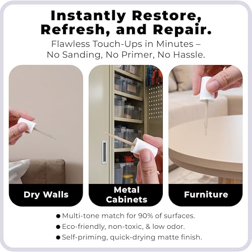 spot. Touch-Up Paint | Matte Finish for Cabinets, Walls, Doors & Furniture | Multi-Tone Beige Repair Kit | Quick-Dry, Self-Priming, Low-Odor, Eco-Friendly | No-Sanding or Primer Needed | 3 Pack - color: Beige