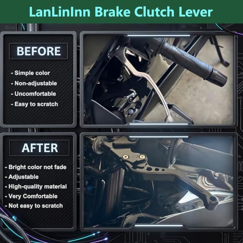 Motorcycle Brake and Clutch Levers Fit For ZX-6R ZX636 2019-2024 2025 2026 - color: Black