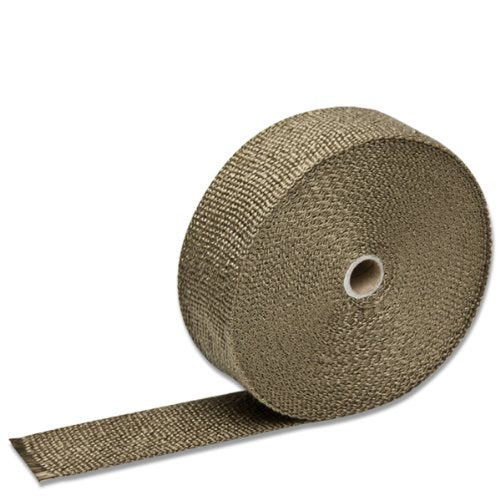 15-Meter Titanium Exhaust Heat Wrap for Header/Catback/Turbo Manifold/Downpipe - color: Titanium, size: 49.2 Feet