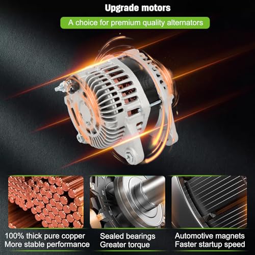 SCITOO 110A New Alternator L4 1.6L Fits for Nissan for Versa 2012-2019 - size: Small, style: 11547 Alternator