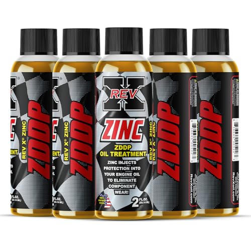 REV-X Zinc ZDDP Oil Additive - 2 fl. oz. (5 Pack)