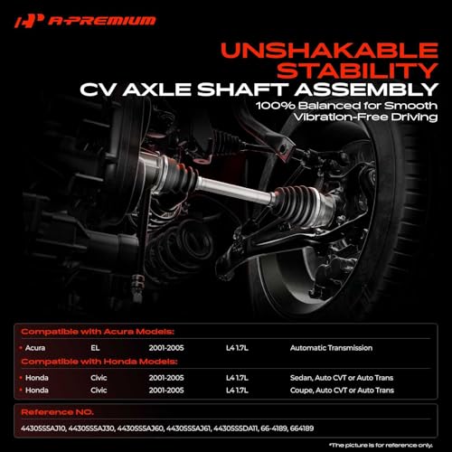 A-Premium Front Right Passenger Side CV Axle Shaft Assembly