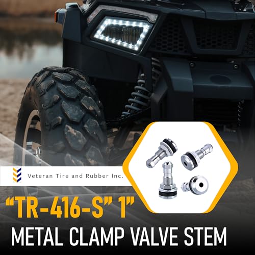 TR-416-S 1" Outer Mount Metal Valve Stem (4 Pack)