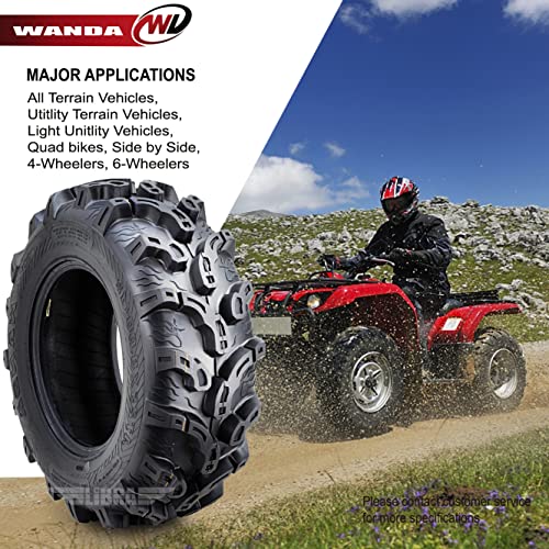 WANDA 2 Premium UTV ATV Tires 25X8-12 25X8X12 Super Mud Snow 6PR P375-10212 - size: 25x8-12