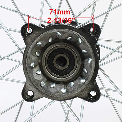 14"Aluminum BLUE Rear Rim Wheel Disk Brake Apollo SSR 125cc XR CRF Dirt Pit Bike Chines Made Dirt Bikes 12mm Shaft - color: Aluminum Blue, size: 14"