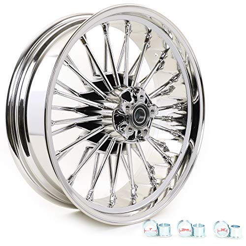 TOFR 21x3.5 18x5.5 Chrome Front Rear Wheels For Harley Dyna FXD FXDB 08-17 - color: 21x3.5 18x5.5 Chrome, size: Dyna 2008-2017