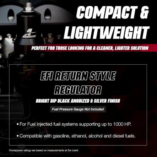 Aeromotive EFI Fuel Pressure Regulator - Adjustable 40-75 PSI - 13129