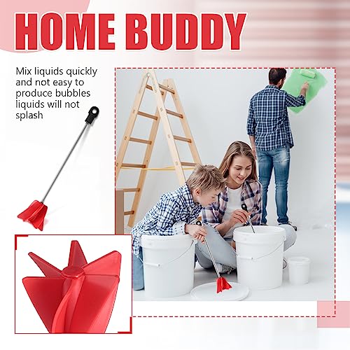 Loosh 6 Pcs 11" Paint Stirrer for Drill, Paint Mixer Attachment, Red - color: Red, size: 11"