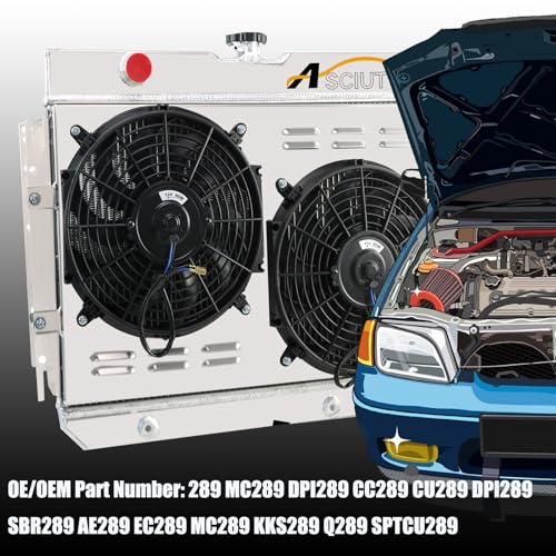3 Row Aluminum Radiator Shroud fan for 1959-1968 Chevy Bel Air