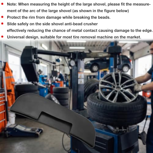 Tire Shovel Plastic Sleeve, Tyre Bead Breaker Wheel Cover Black Tire Pressure Shovel Protective Sleeve Rims Protection Accessories for Removal Machine