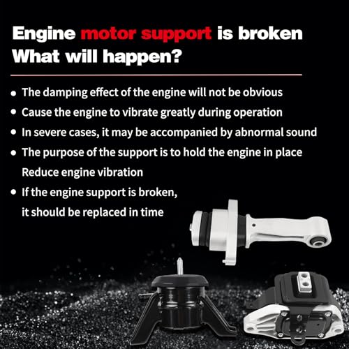 Engine Motor and Transmission Mount Kit Compatible with 2015-2019 Sonata
