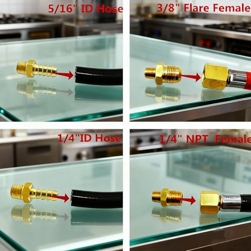 0-20 PSI Adjustable Propane Regulator Valve, LP Hose Conversion Kit - color: QCC1 Connector