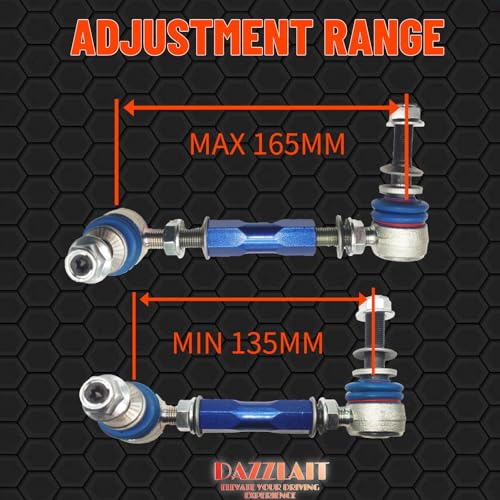 AD-KIT-RED Front & Rear Adjustable Sway Bar End Links Kit Red, Fit for 2003-2009 GX470 | 2003-2022 Toy0ta 4Runner | 2007-2014 Toyota FJ Cruiser | Adjustable Stabilizer sway bar Links