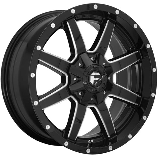 FUEL OFF-ROAD MAVERICK 18X9 8X170 5.04 1mm GLOSS BLACK MILLED - D61018901750 - color: GLOSS BLACK MILLED, size: 18X9, 8X170, 5.04, 1mm