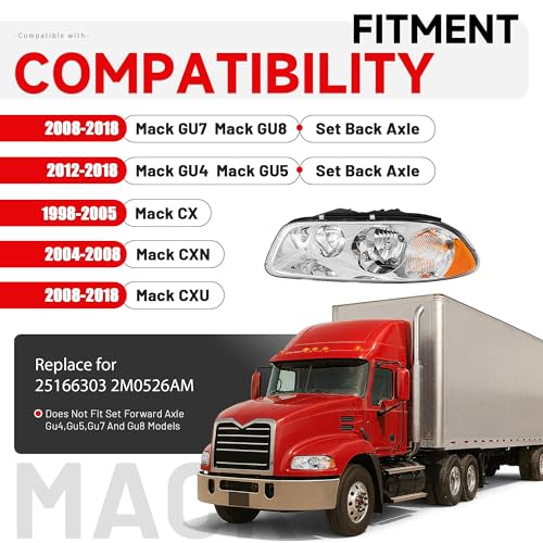 HECASA Halogen Headlight w/Bulbs Compatible with CX CXN CXU GU4 GU5 GU7 GU8 - color: Clear Lens+Chrome Housing, size: Left