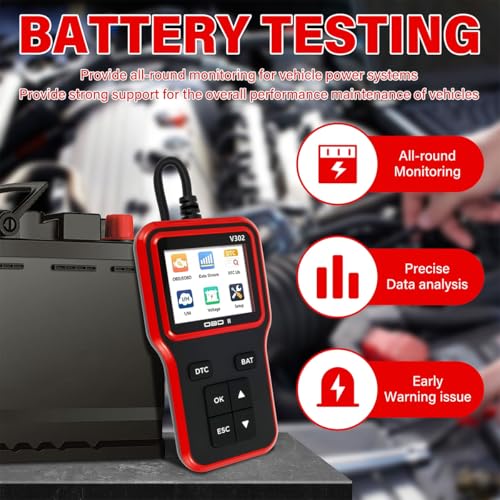 Car OBD2 Scanner, OBDII Vehicle Check Engine Light Code Reader Diagnostic Scan Tool, Real-Time Automotive Engine Fault Scanner, Universal for SUV Automobile Truck