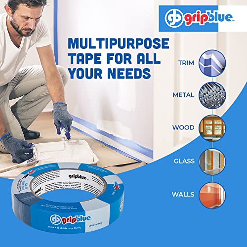 Professional-Grade Blue Painters Tape 1 Inch Wide, 1 Roll - size: 1 in/.94 (Single Roll)
