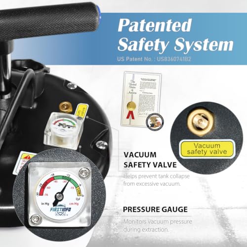 FIRSTINFO A1108H 9L 특허 수동 오일 추출기 | 안전 압력 게이지 - size: 9L Manual w/ Pressure Gauge