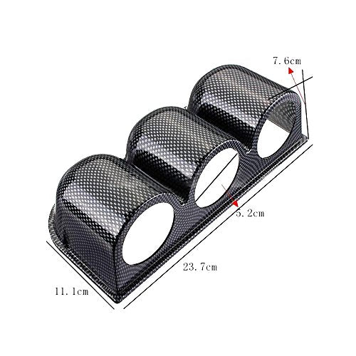 ESUPPORT Carbon Fiber 2" 52mm Heavy Duty Universal Three Hole Dash - color: Triple Hole