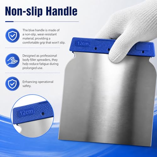 4PCS Car Body Filler Spreader Kit,4 Sizes Car Scraper