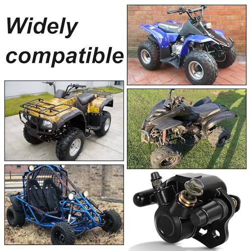 RUTU Rear Brake Caliper for Chinese ATV Quad Go Kart Brake Caliper - color: Black, size: Left exhaust screw