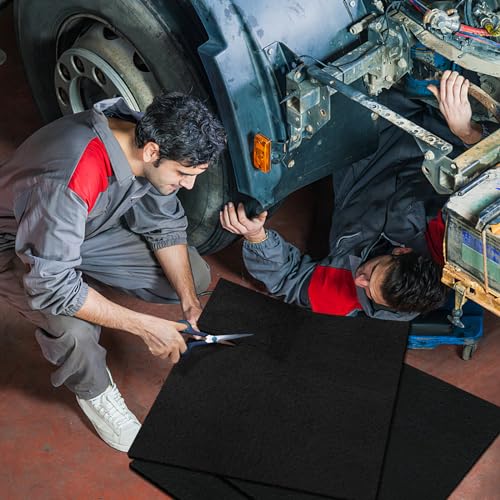 3 Pcs 22'' Oil Drain Splash Pad, Heat-Resistant Square No-Splatter Pad fits Most Oil Drains Anti Oil Splash Pad for Car Oil Changing Drain Pan Transmission, Black
