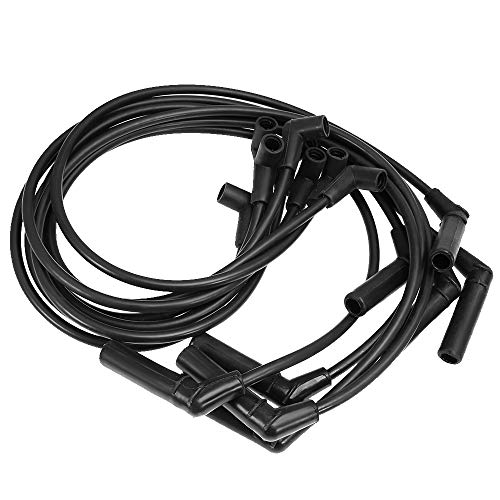 8MM HEI Spiral Core Spark Plug Wires Replacement for Chevrolet GMC, Replacement for 396-427-454 Engines, Reliable Spark, Heat-Resistant, Easy Install, Smooth Operation