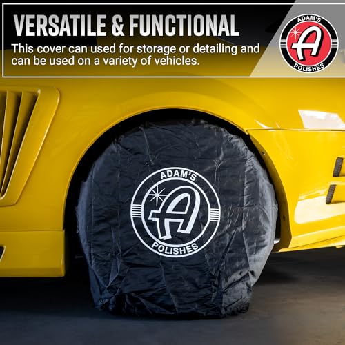 Adam's Polishes Wheel & Tire Covers (4-Pack) - UV Resistant Weather Proof Wheel Protecters for Cars, Trucks, Campers, RVs, & Trailers