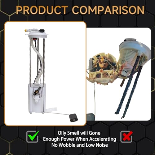 Fuel Pump Compatible with Chevy Silverado GMC Sierra 1999 2000 2001 2002 2003 2004 4.3L 4.8L 5.3L 6.0L 8.1L Replace E3500M with Pressure Sensor and Seal Ring - color: E3500M