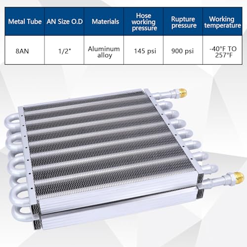 16 Pass Universal Transmission Oil Cooler Kit - color: gray