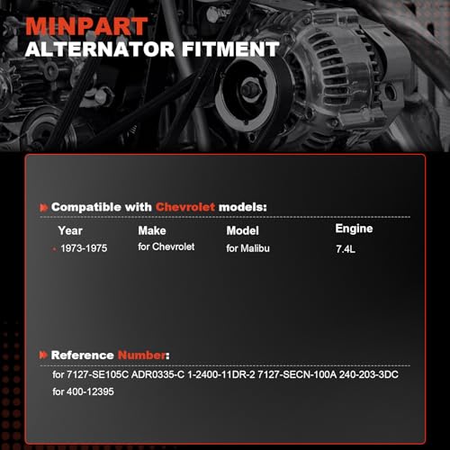 100AMP New Alternator Fit for Chevy for Buick High Output for 7127-SE105C - size: 7127-SE105C