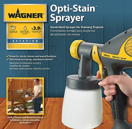 Wagner Spraytech 529015 Opt-Stain Stain Sprayer, Adjustable Settings, Ideal for Staining and Sealing Decks, Fences, and Lattice - size: Opti Stain